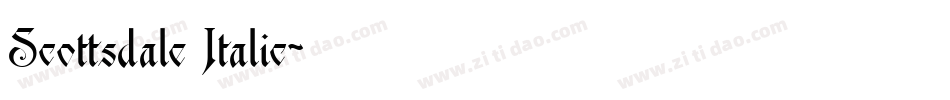 Scottsdale Italic字体转换